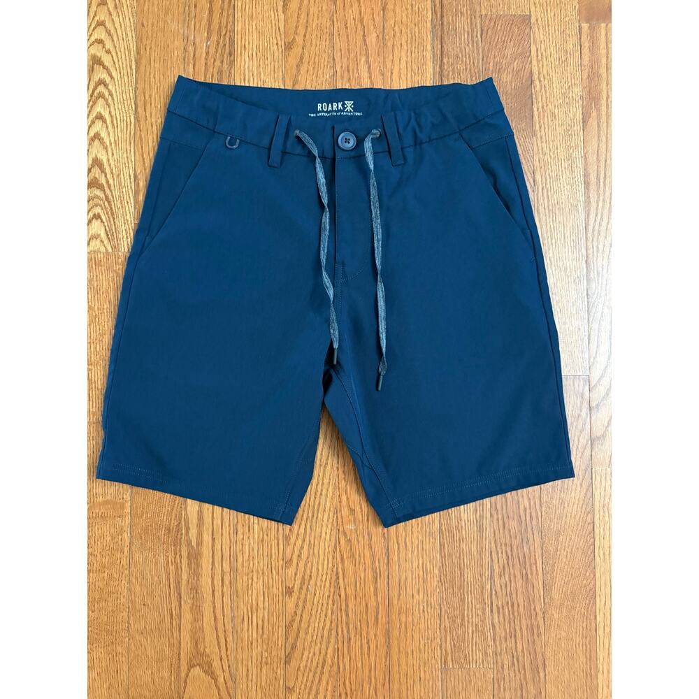 Roark Men's Blue Casual Athletic Shorts Unlined with Drawstrings Size 28 EUC‎